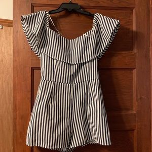 Stripped romper size XS. Never worn